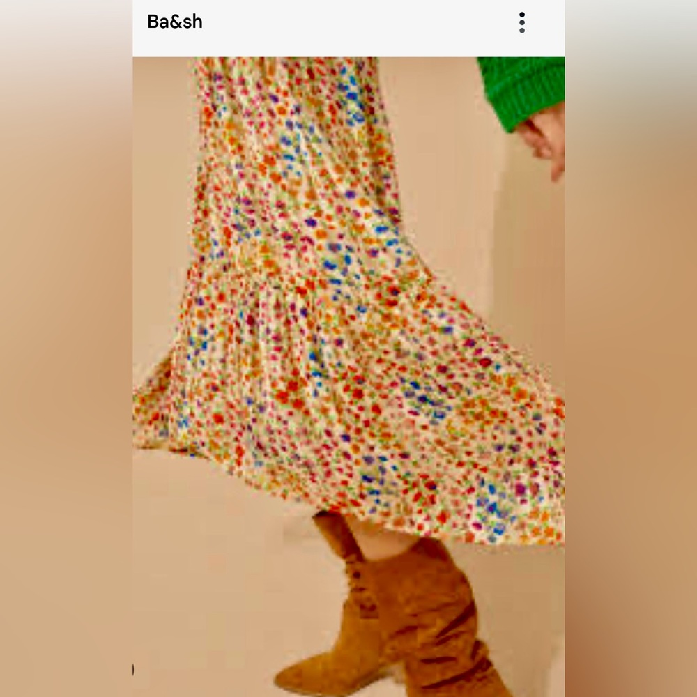 Ba&sh Romeo Blanc Floral Skirt